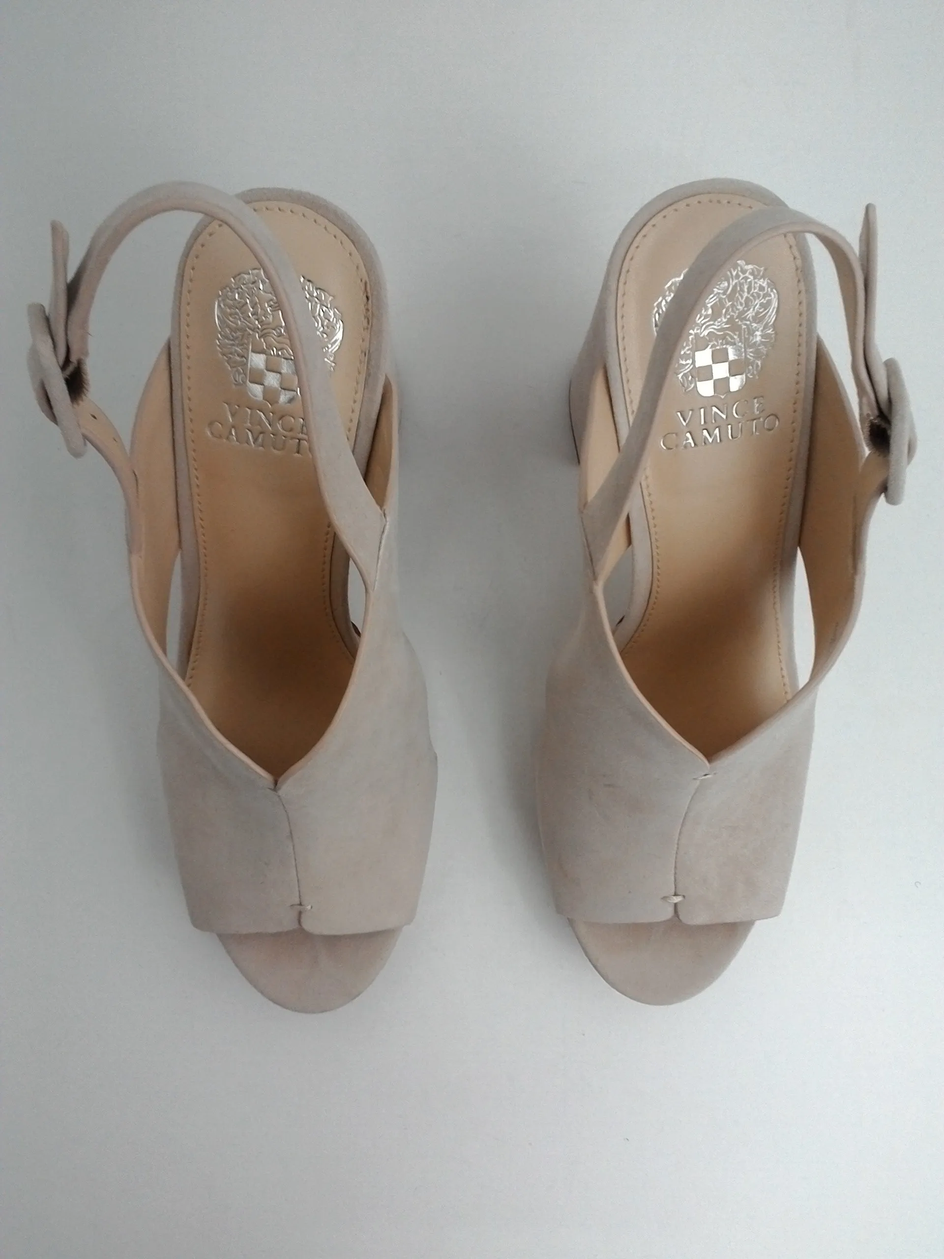 Vince Camuto Women's Jeangel Leather Heel Suede Size 8.5M