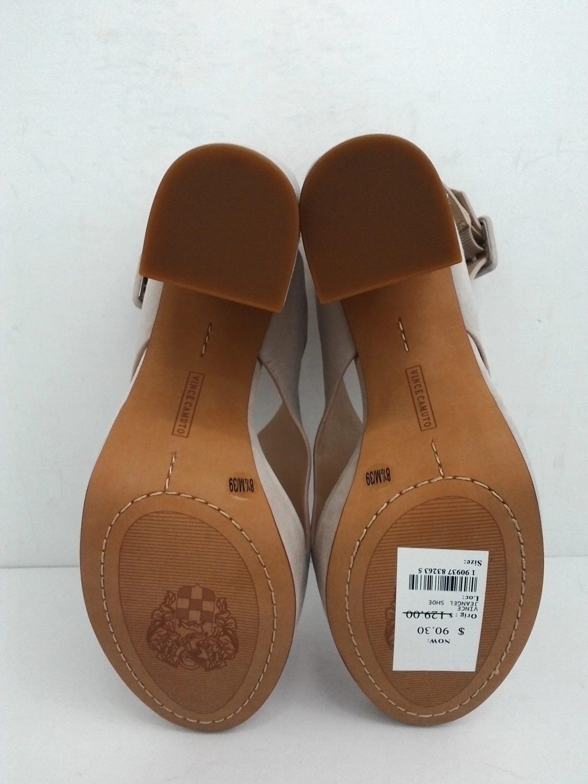 Vince Camuto Women's Jeangel Leather Heel Suede Size 8.5M