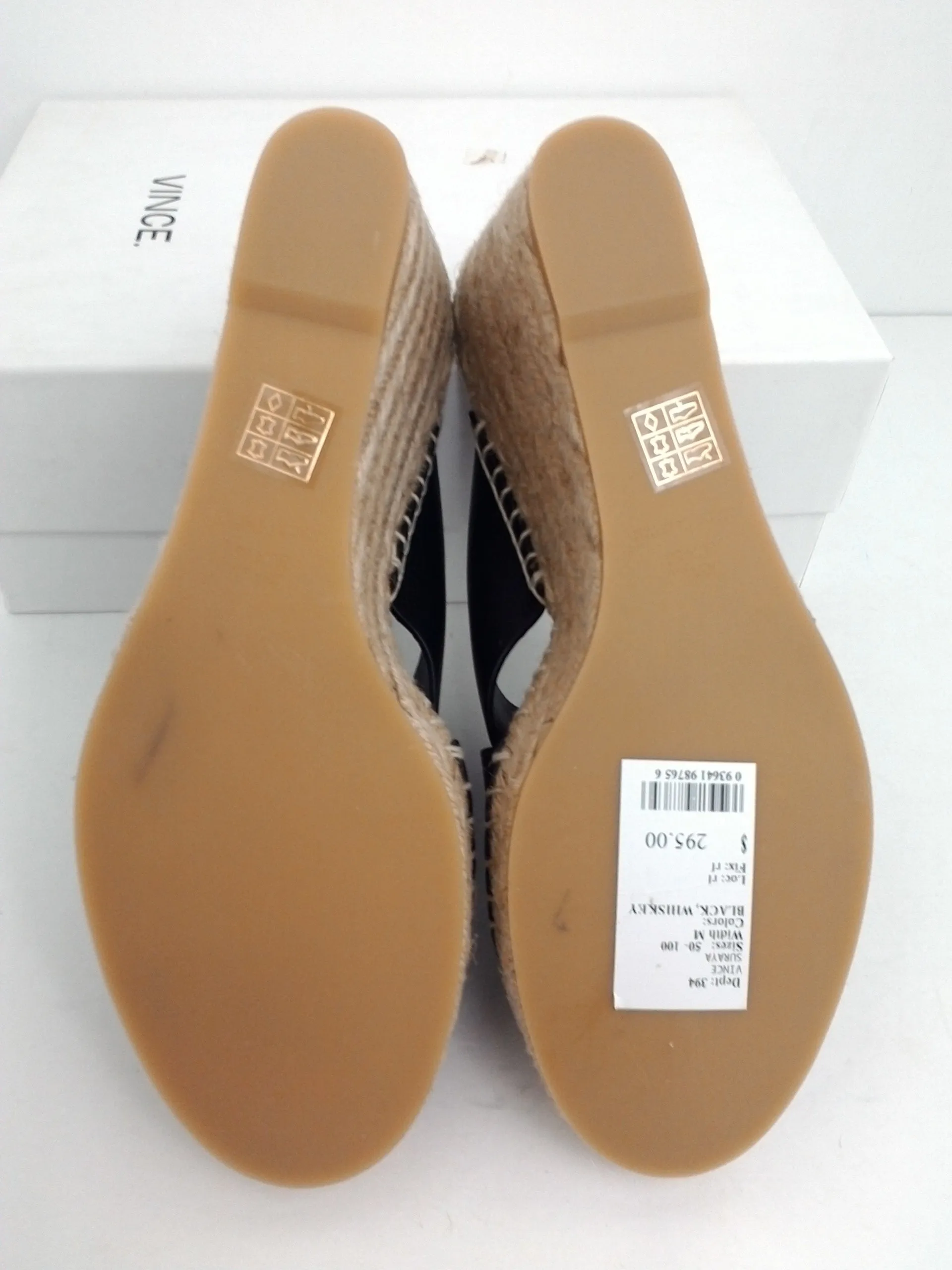 VINCE Women's Suraya Wedge Espadrille Whiskey and Black
