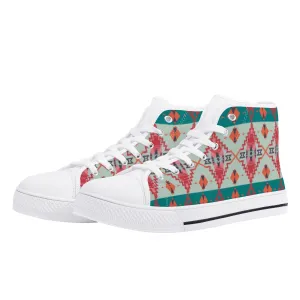 Women's High Top Canvas Shoes Sahara Sunset Print Southwestern Boho