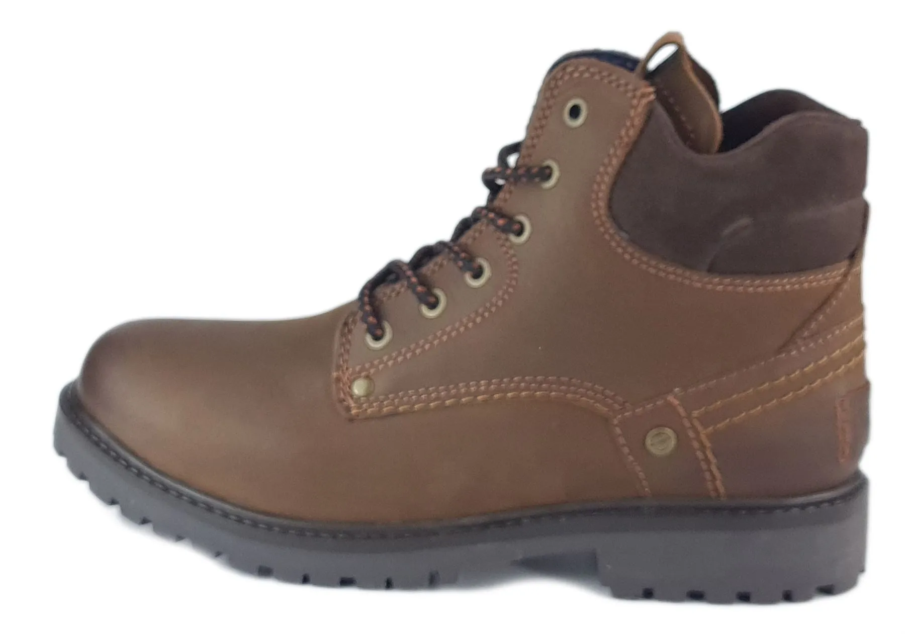 Wrangler Yuma Mens Leather Lace Casual Combat Boots