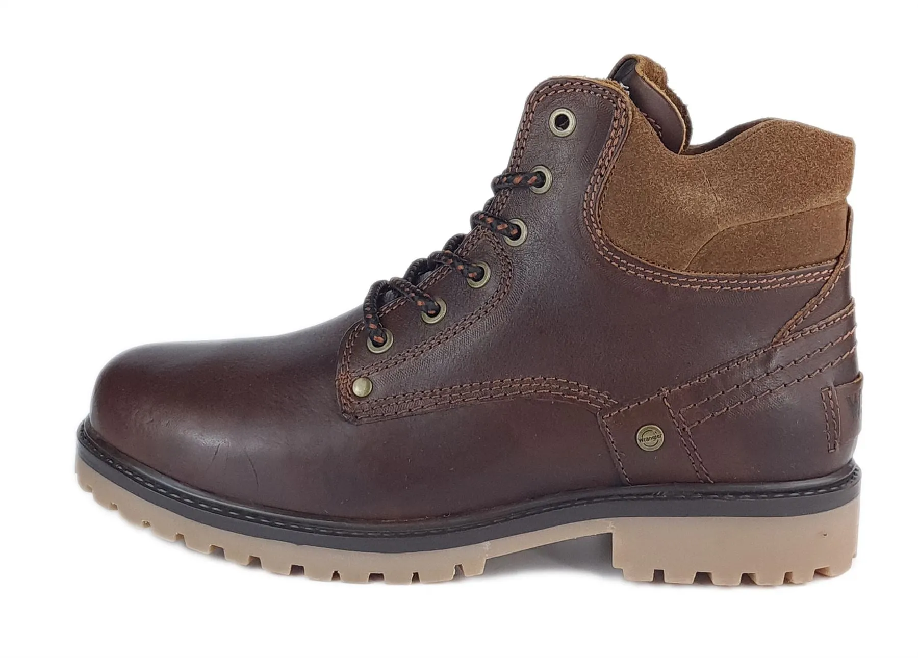 Wrangler Yuma Mens Leather Lace Casual Combat Boots