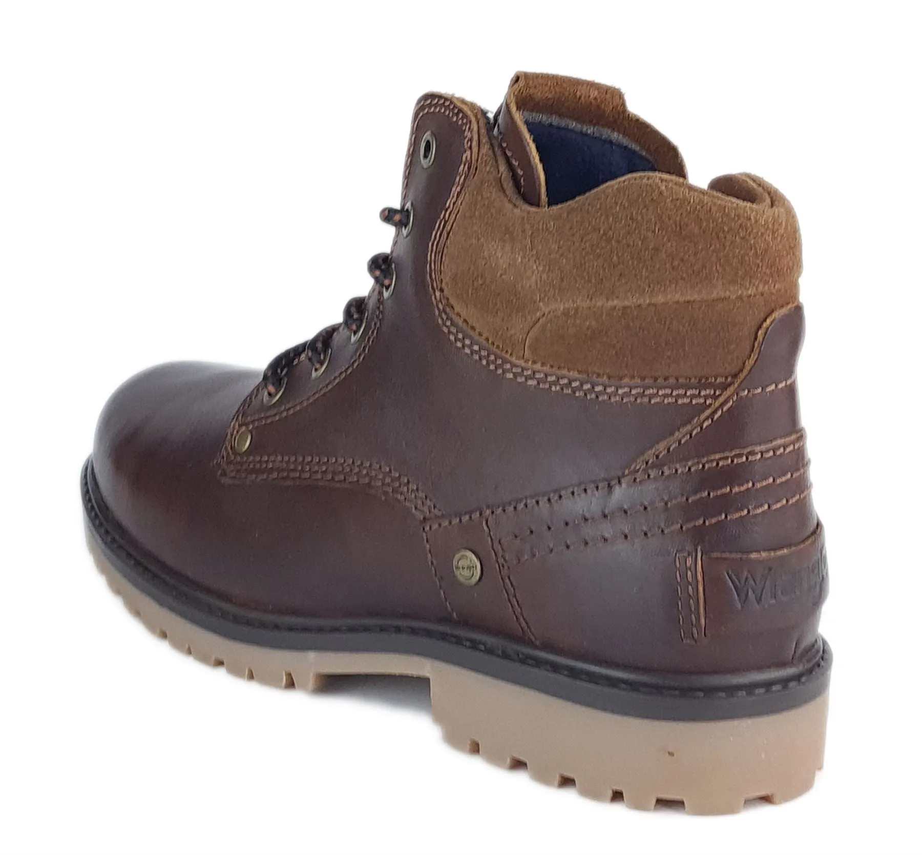Wrangler Yuma Mens Leather Lace Casual Combat Boots